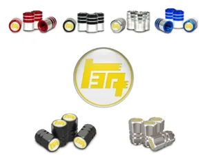 Toyota TRD Rim Valve Caps Car Standard Design